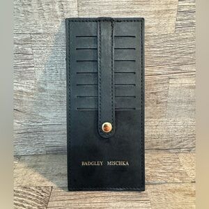 Badgley Mischka Black Leather Wallet NWT